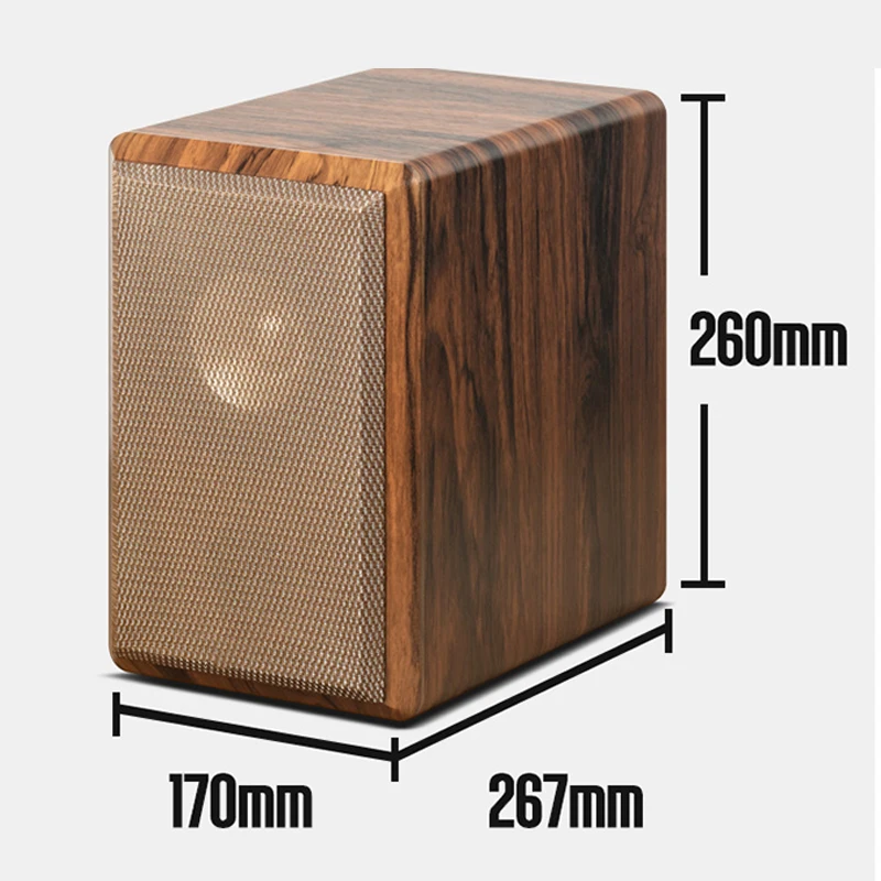 Fever Bookshelf Speaker KTV Home Passive Hifi DIY Speaker 4 Inch Full Frequency Speaker Professional BedRoom Desktop Wood Audio