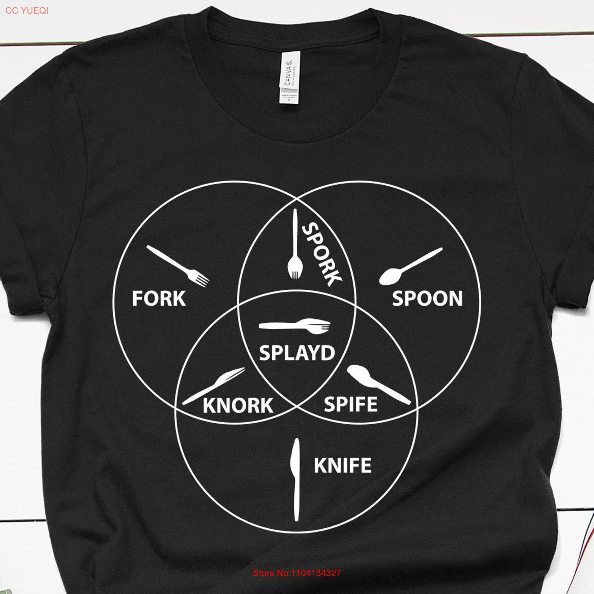 Spoon Knife Fork Spork Spife Knork Splayd Funny Women and Kids T shirt long or short sleeves