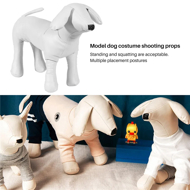 

Premium Leather Dog Mannequins Standing Position Dog Models Pet Animal Shop Display Mannequin