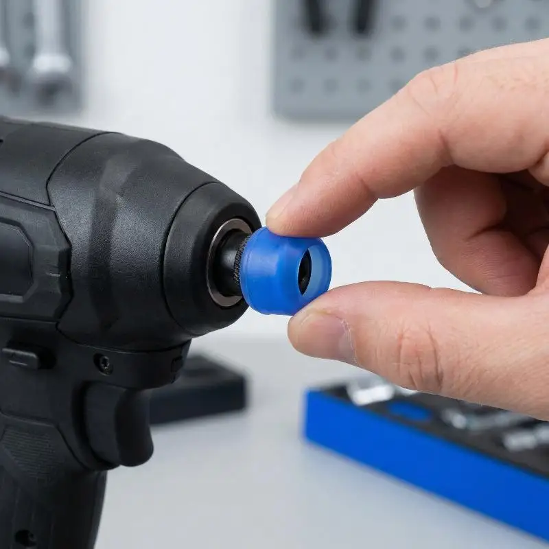 10PCS Random Color 1/4in Hex For Impact Driver Head Protective Boot For Prevents Wear & Tear Hand Tools Power Tool Accessories