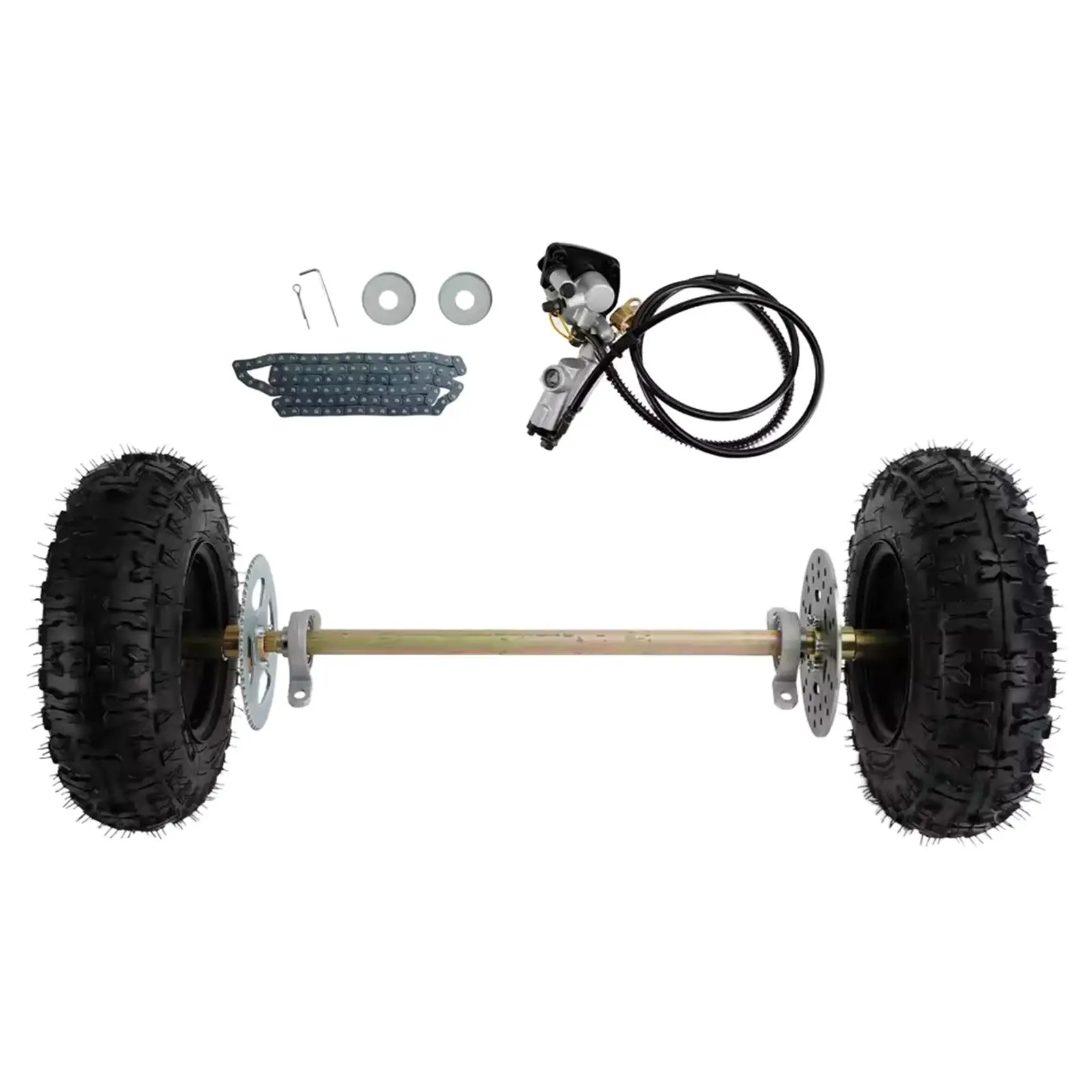 

Go Kart Axle Kit DIY T8F Chain Complete Wheel Hub for Quads Drift Bikes