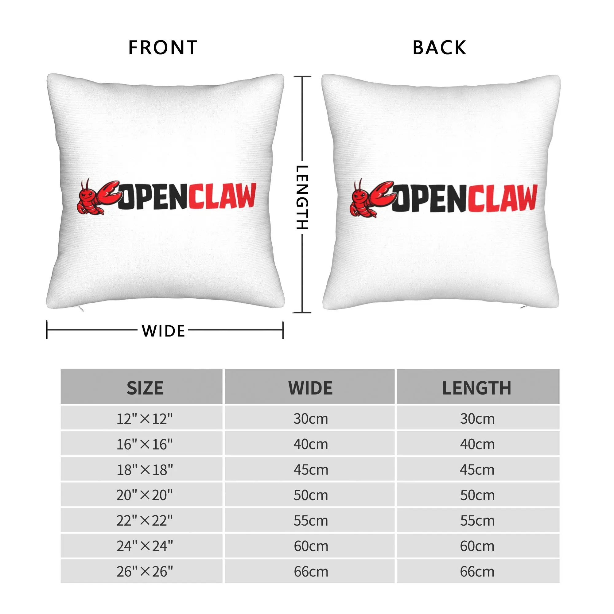 Pillow Cover Openclaw Ai Personal Assistant Cute Funny Pillow Case For Living Room Bed Chair Pillowcases