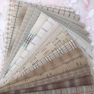 Puppenkleidung hergestellt, japanisches Patchwork, handgefertigte Materialien, mehrfarbiges Tuch, handwerkliches Patchwork, 23x33 cm, 14 Stücke, Stoffbrokade 8 Hauptverkaufsbrokado - №8