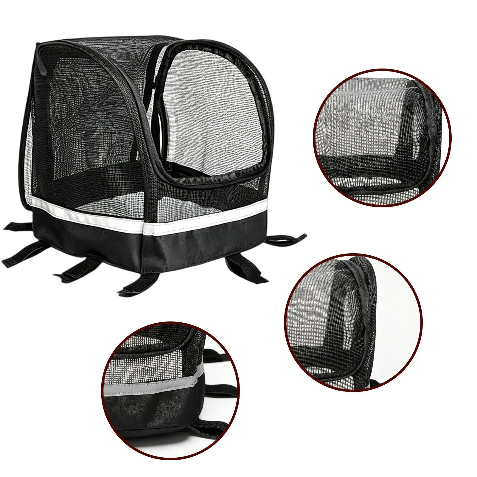 Bike Dog Basket Pet Bicycle Handlebar Carrier with Window Reinforced Pet Bicycle Basket For Daily Outdoor Pet Travel Accessory view 3