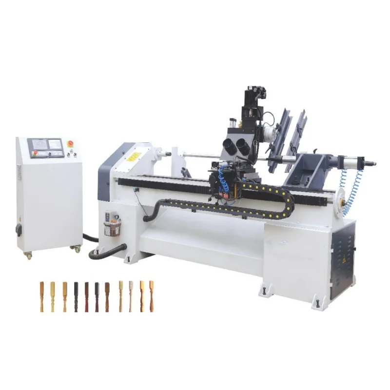 Lathe Machine with PLC Controller for Baseball Bat Chair Leg Woodworking Wood Lathe Machinery Automatic CNC Wood Turning