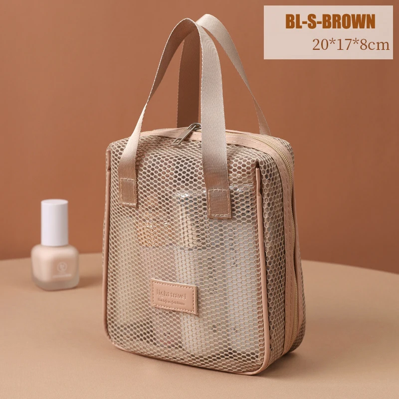 Multi-Functional Mesh Makeup Bag Pouch Large Capacity Portable Storage Case Travel Toiletry Bags Cosmetic Bag