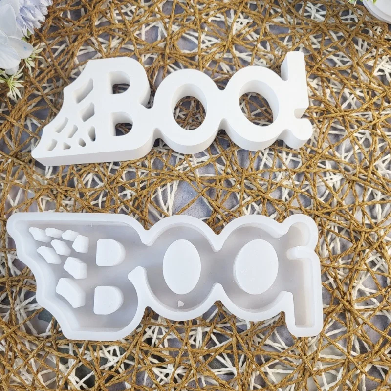 Moule en silicone pour plugin de bougies effrayantes pour Halloween, gypse bricolage, décoration de bureau, ornement d'élection, moule en résine xy, rangement artisanal