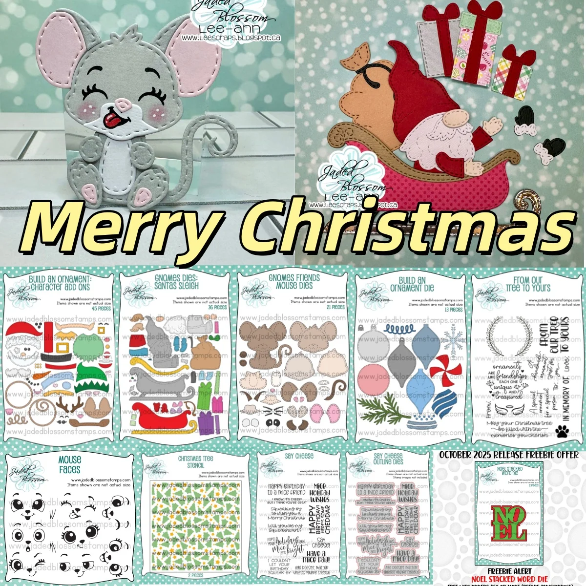 October New Release Christmas Santa Tree Mouse Faces Clear Stamps Metal Cutting Dies Stencil for DIY Decorating Scrapbook Paper