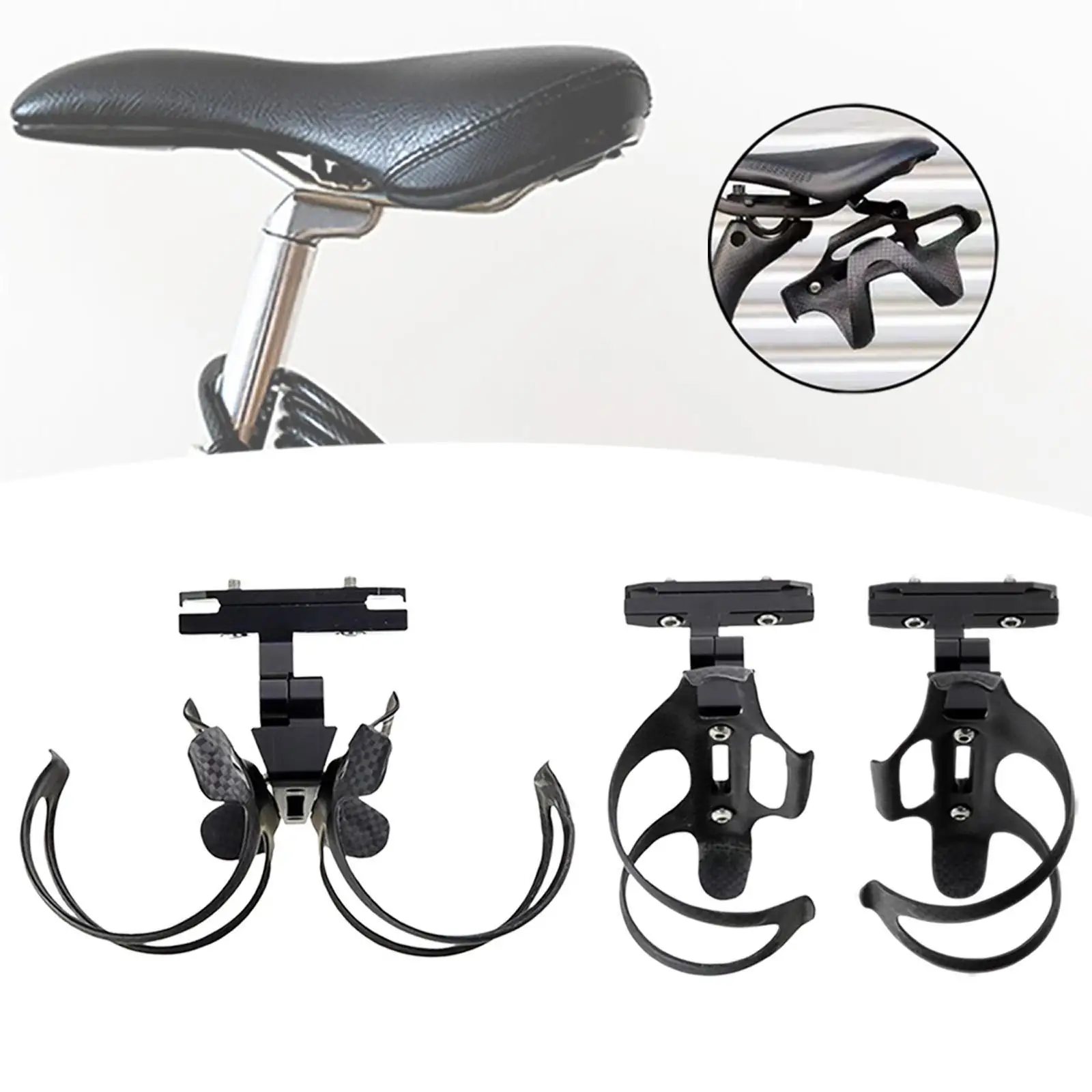 

Bicycle Bottle Holder Seat Extension Rack Carrier Easy Installation