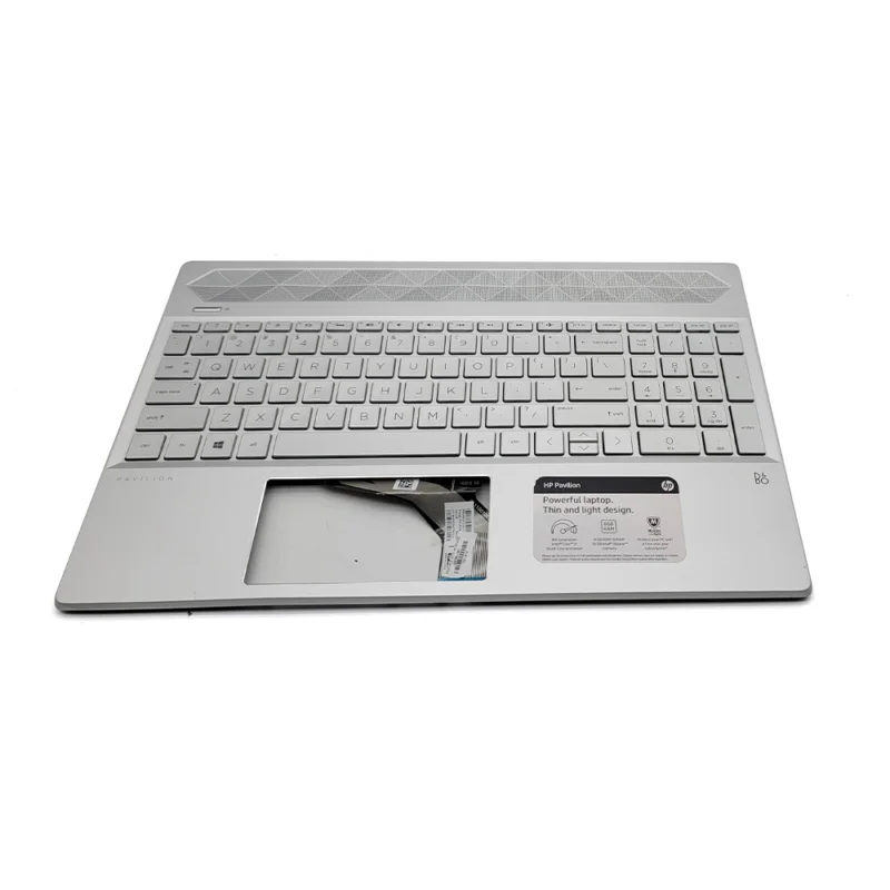Para HP Pavilion 15-CS 15T-CS 15-CW PalmrestBackklit Teclado L24752-001 Prata EUA
