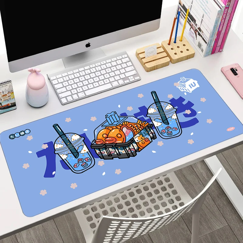 Sushi Box Kawaii Anime Mouse Pad Large Computer Office Game Table Mats XXL Rubber Anti-slip Gaming Keyboard Mat Long Desk Pads