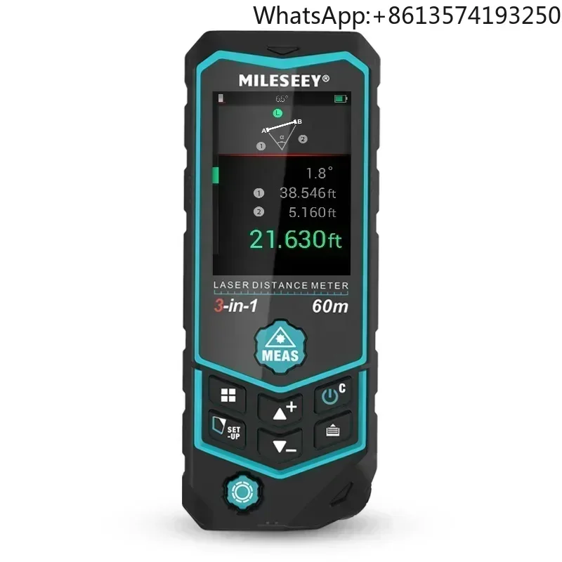 

Mileseey R2B 60M USB Charging 3 In 1 Multifunctional Laser Measurer Point To Point Laser Distance Meter With Roller Measurement