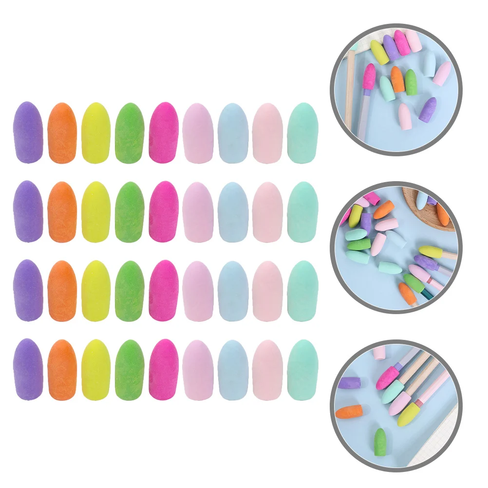 

150Pcs Cute Pencil Eraser Caps Colorful Tpr Extenders for School Office Stationery Supplies Kids Students Gifts