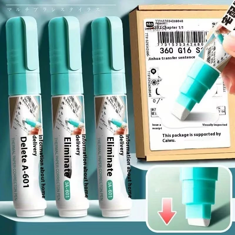 Thermal Paper Correction Fluid – Quick-Drying Privacy Protection Pen for Erasing/Obscuring Text on Shipping Labels(1/3pcs)