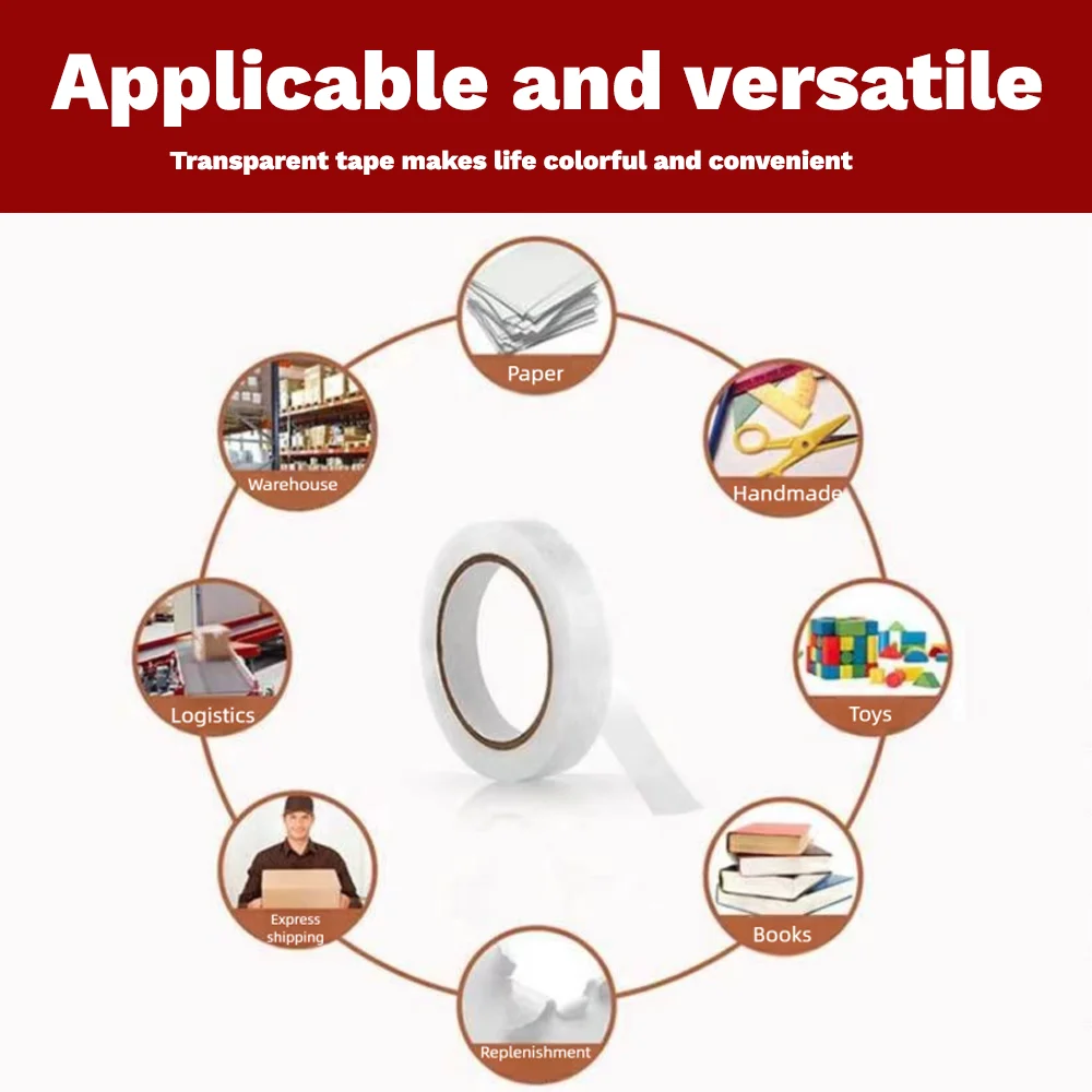 شريط شفاف، شريط عازل، شريط سريع ضيق مقاوم للماء والرطوبة، تغليف، شريط تعبئة وختم #6