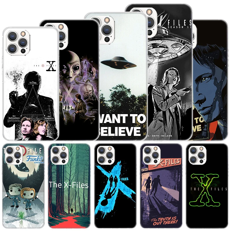 The X Files I Want to Believe Soft Case For iPhone 16 15 Plus 11 12 13 Mini 14 Pro Max Apple Phone Cover X XS XR SE 7 8 SE Coque