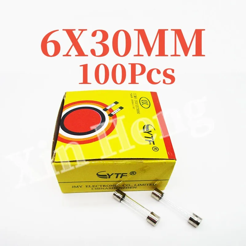 100PCS 6*30 Glass Fast Fuse 250V 0.1A 0.2A 0.5A 1A 2A 3A 3.15A 4A 5A 6A 7A 8A 10A 12A 15A 20A 30A Quick Blow  6x30mm