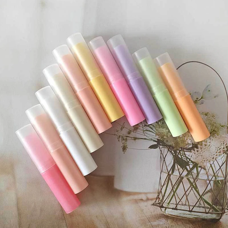 5Pcs/lot 3g Lip Balm Container With Caps Mini Empty Lip Balm Stick Tube Lipstick Easy To Carry Small Size