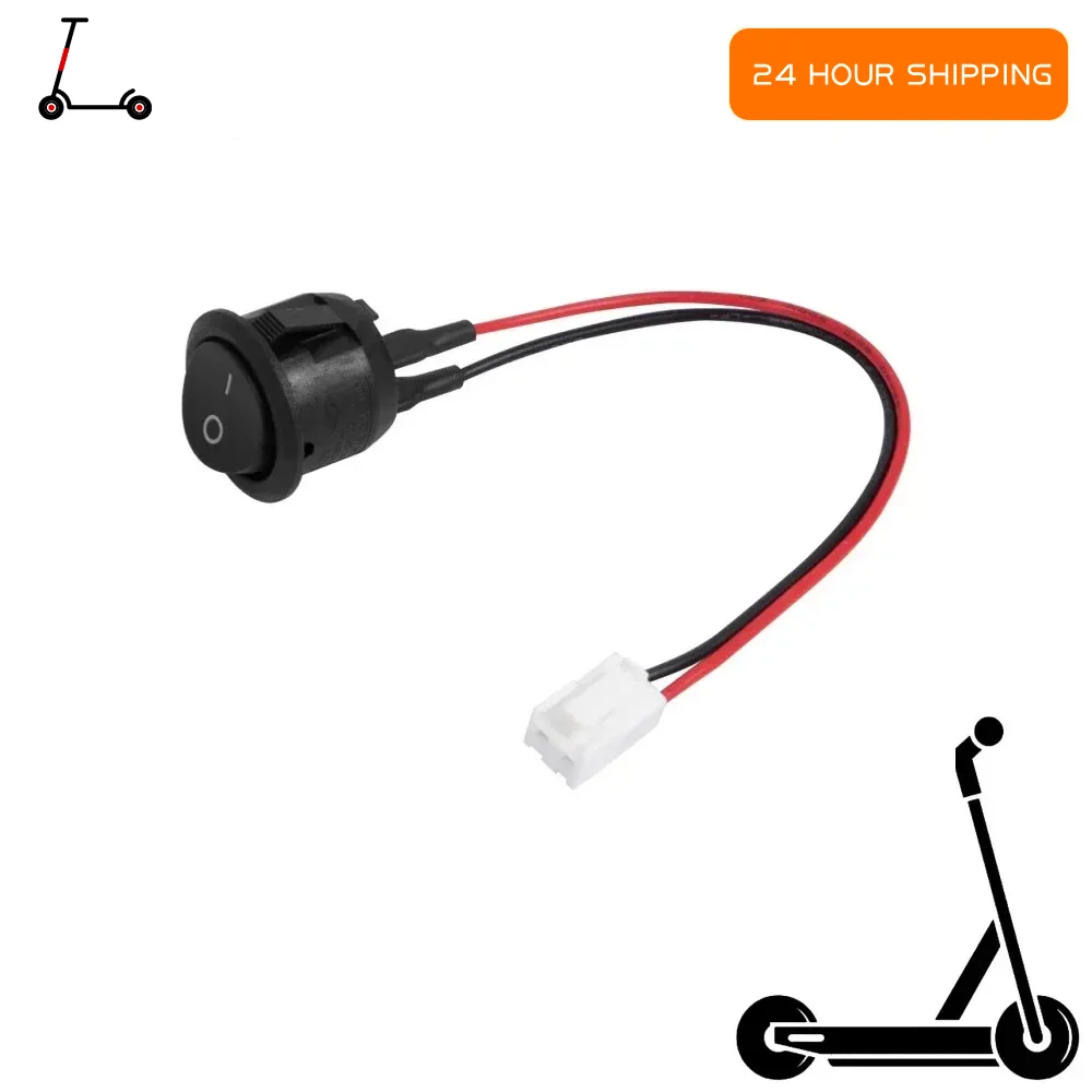 

Круглый кулисный переключатель ВКЛ/ВЫКЛ, 12 В, порт зарядного устройства, мини-тумблер, детали для электрического скутера, переключатели контроллера 20 мм с проводом для VIVO