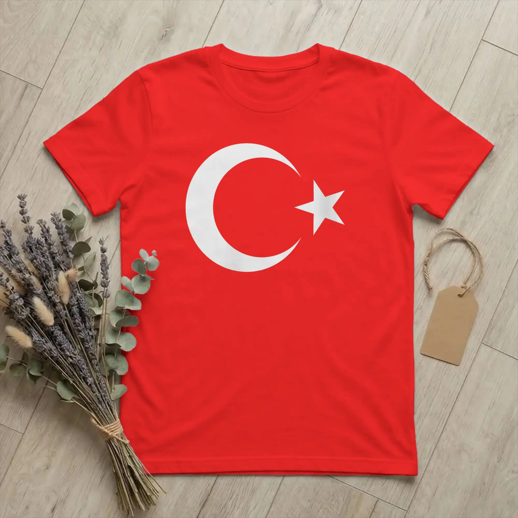 Men's Flag of Turkey Souvenir T Shirts Turkish Patriot Pure Cotton Clothing Short Sleeve Round Collar Tee Shirt Classic T-Shirts