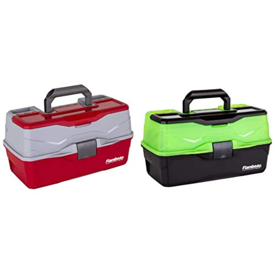 

Ящик для снастей Outdoors 6383TB с 3 лотками — классический ящик для снастей — красный/серый и Flambeau Outdoors 6383FG — классический ящик для снастей с 3 лотками, портативный