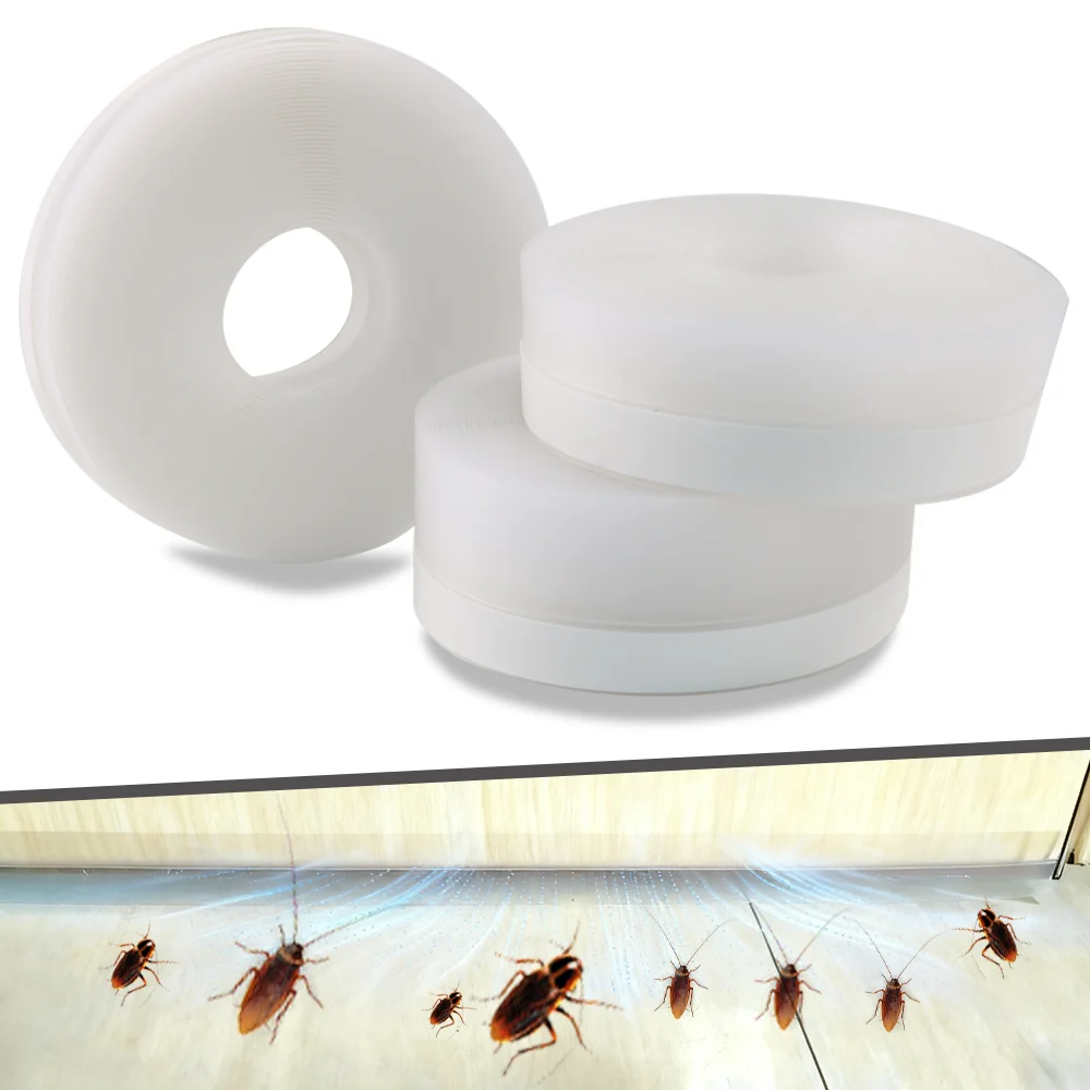 Sealing Strip, Multi-Purpose, Door Strip Bottom, House and Glass Shower Door Sealing Strip (Transparent), 1 inch X 16.4 Feet