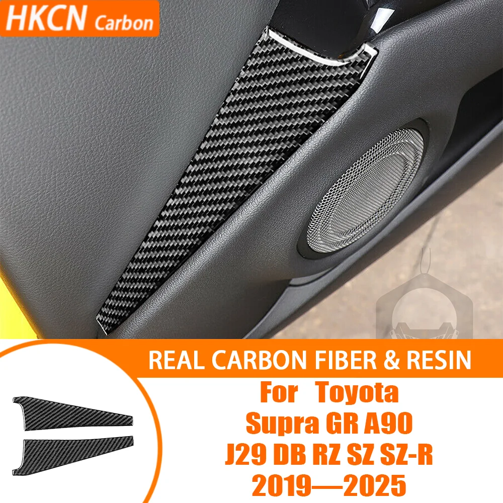 

For Supra GR A90 2019—2025 Car Accessories Door Inner Armrest Panel Modification Carbon Fiber Interior Trim Sticker