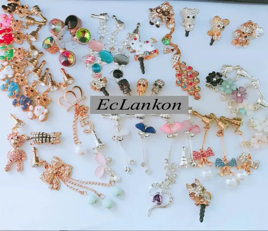 مقبس غبار بتصميم حيوانات دولفين وقطط وكلاب كوالا ، العديد من الأنماط ، ملحقات الهاتف ، سماعة رأس جاك لأجهزة iphone و huawei