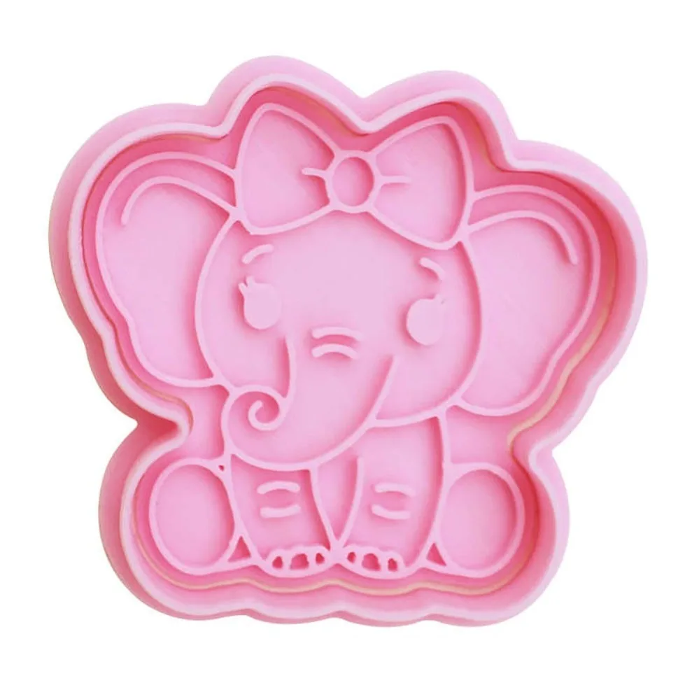 Cartoon Elephant Cookie Cutters Biscuit Mold Stamp Kitchen Baking Pastry Bakeware Dessert Baking Supplies 6