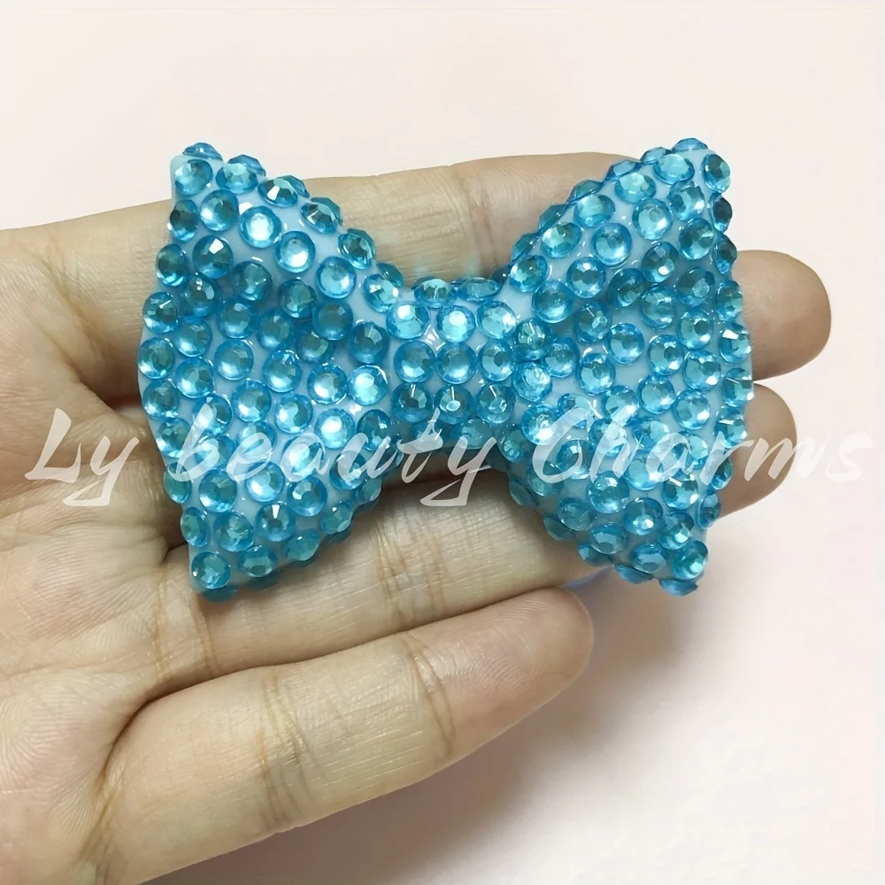 

2Pcs Bling Dollar Sign Lip Love Heart Money Bag Bow Flat Back Decor Colorful Full Rhinestone Butterfly Junk Phone Case Charms