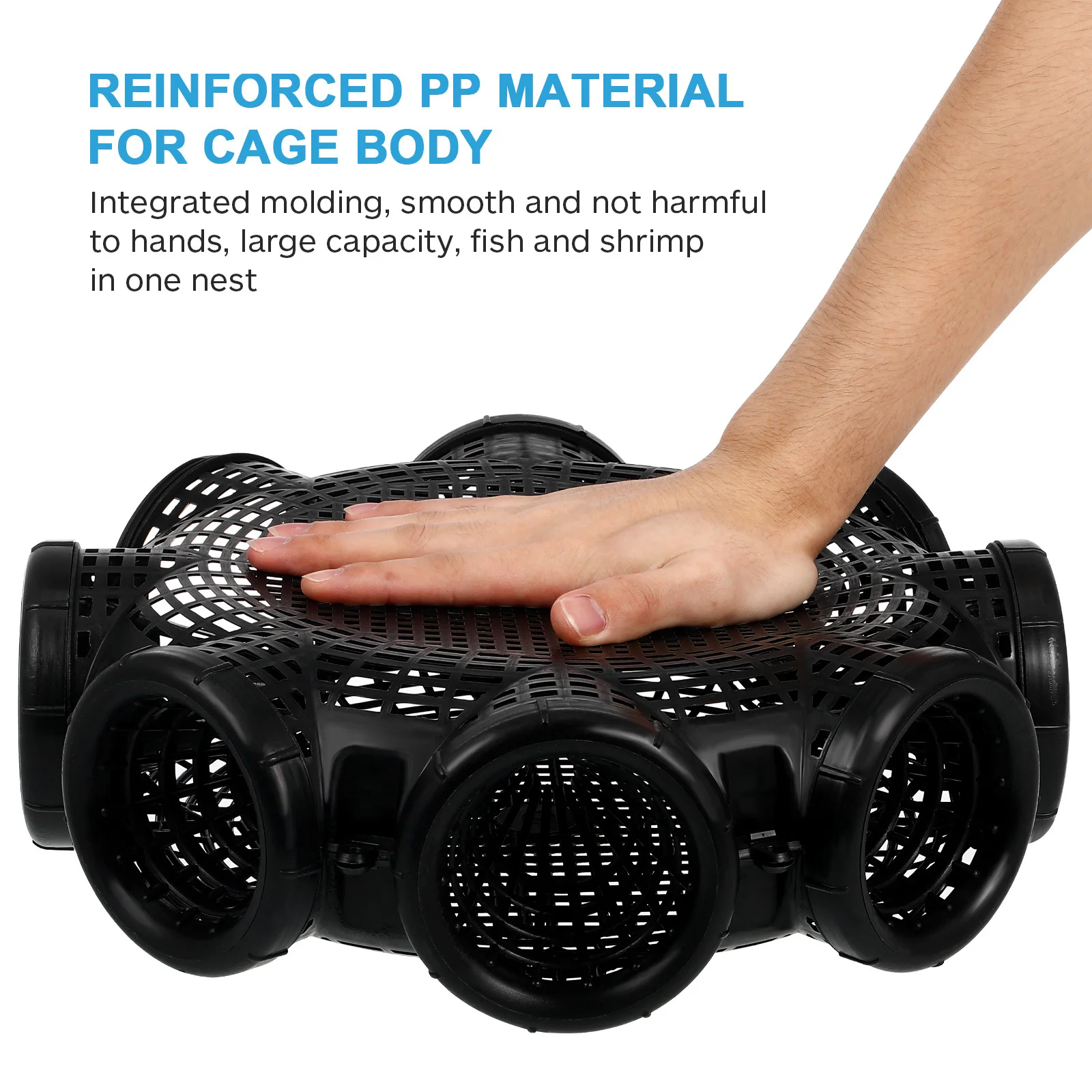 

Large Capacity Eel Basket Durable Portable Crab Trap for Outdoor Fishing Lobster Shrimp Minnow Trap Fishing Net