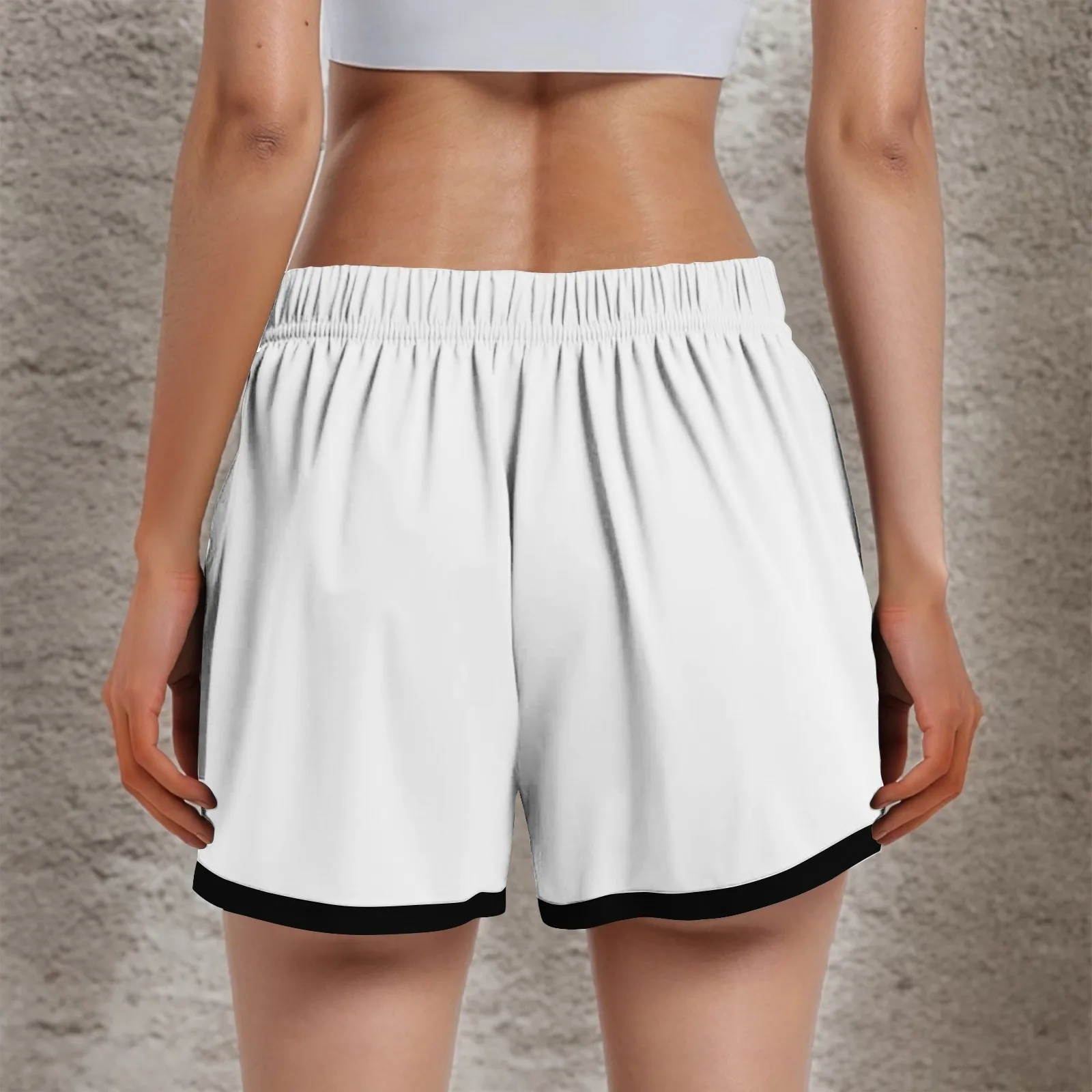 Pantaloncini larghi e traspiranti da donna Pantaloncini da spiaggia alla moda Pantaloncini sportivi larghi casual Pantaloncini in vita eastica tinta unita