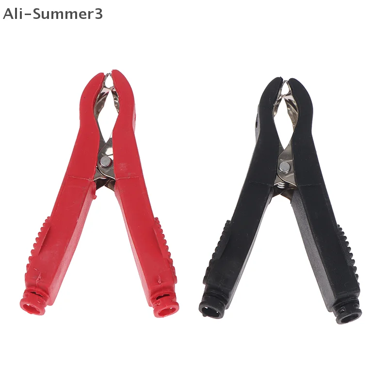 2 Stücke 50A Rot + Schwarz 75mm Isolierte Krokodil Krokodil Auto Caravan Van Batterie Messleitung Clips Beste Förderung Krokodilklemmen