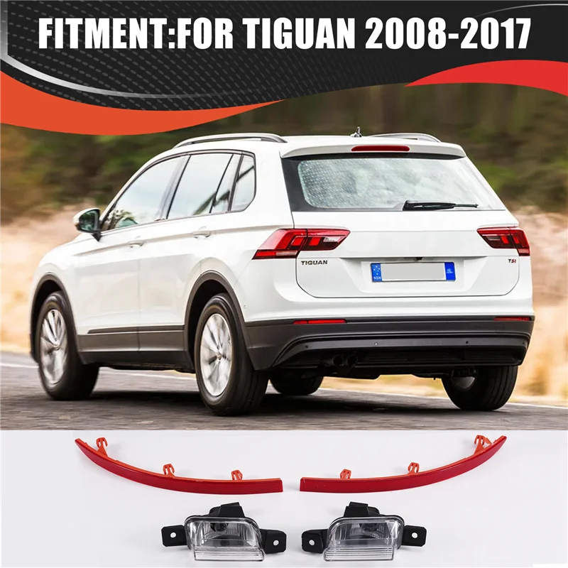 

НОВИНКА-рефлектор заднего хода, согревающий сигнал, стоп-сигнал для VW Tiguan 2009-2017, лампа заднего бампера автомобиля