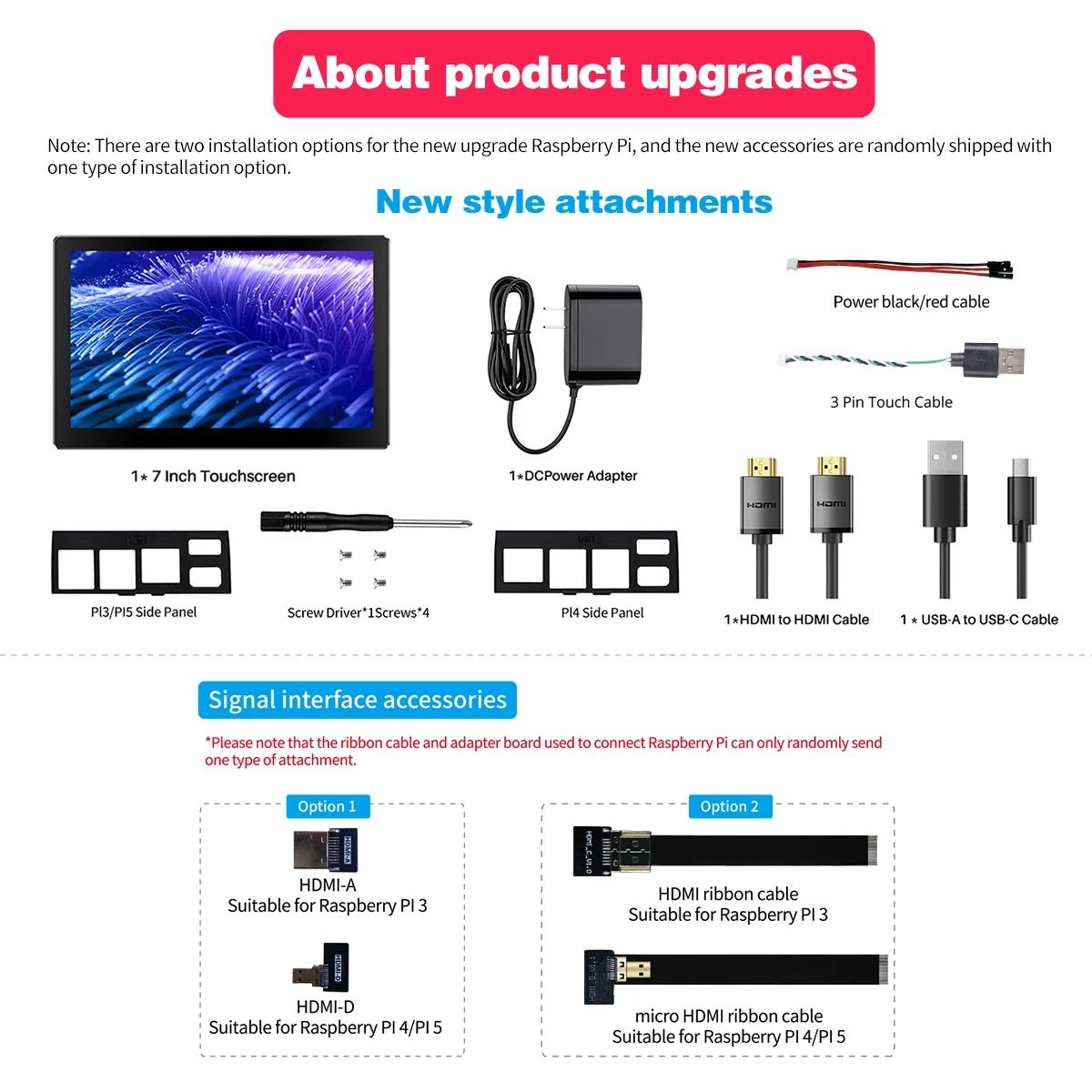 Unew 7" Raspberry Pi 5 4 3 Touchscreen Monitor 1920x1080 HDMI USB Speaker Fan for Raspi Drive Free Adapted for Orange Pi