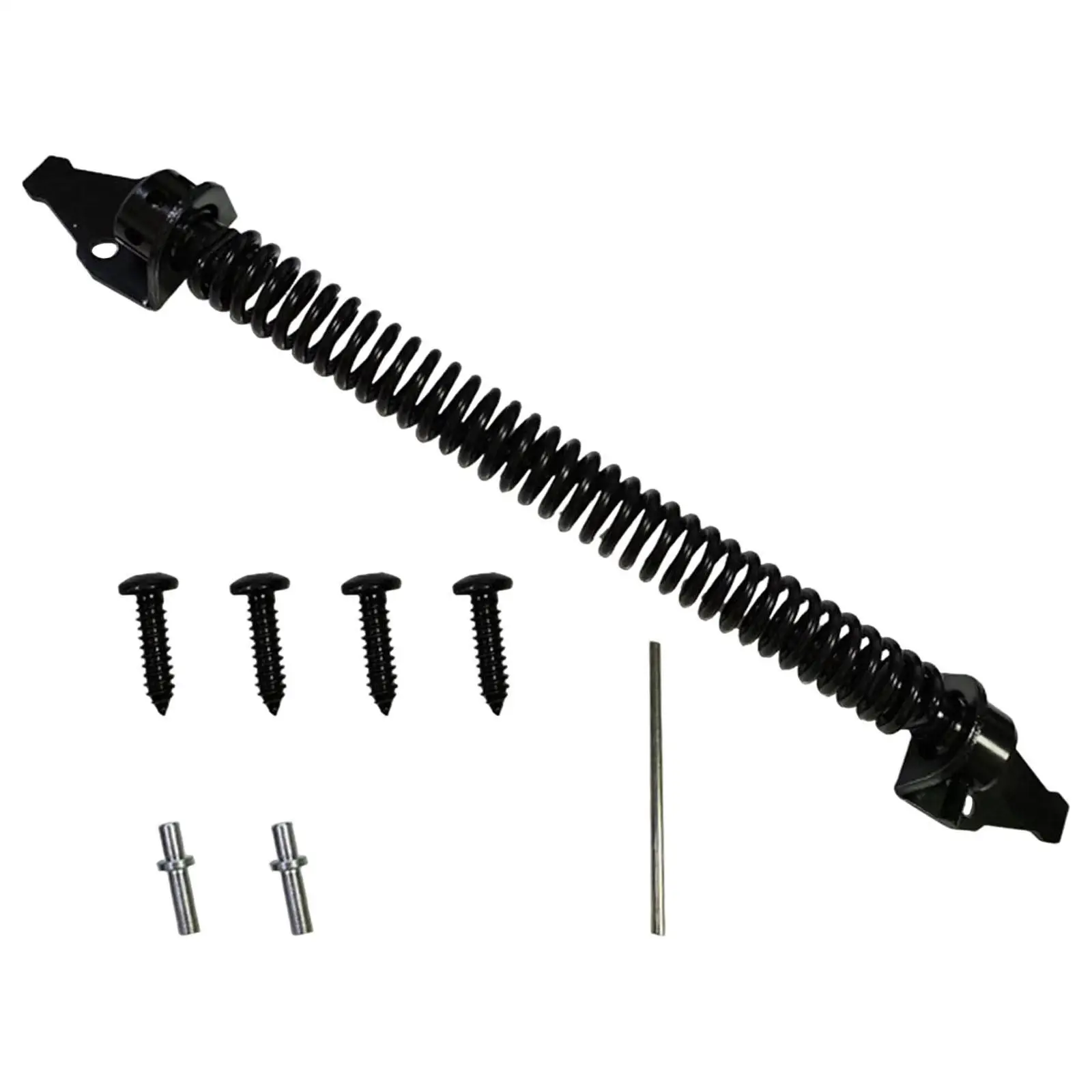 13 inch Gate Spring Self Closing Outdoor Spring with Adjustable Tool with Screws Steel Black Gate Closer Vinyl Fence Wood