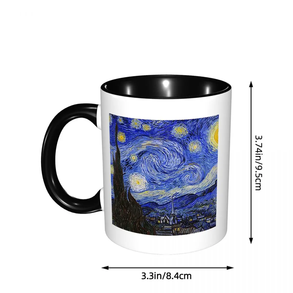 The Starry Night By Vincent Van Gogh Mug Funny Ceramic Coffee Cups Tea Mugs Milk Cup Drinkware Gift for Friends