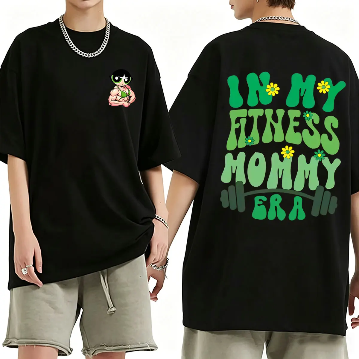 

In My Fitness Mommy Era Funny Gym Pump Cover T-shirt Men Women Fitness Casual Oversized T Shirts Unisex Summer Cotton T-shirts
