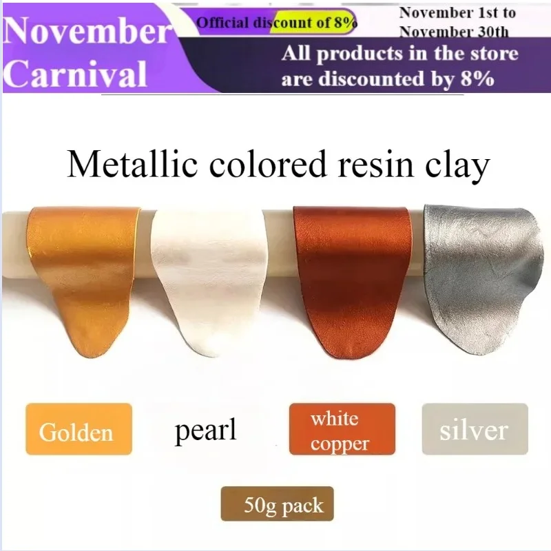 

Pearlescent Metallic Polymer Clay 50g Gold Silver Bronze Colors Air Dry Modeling Clay For DIY Crafts Sculpting And Figure Making