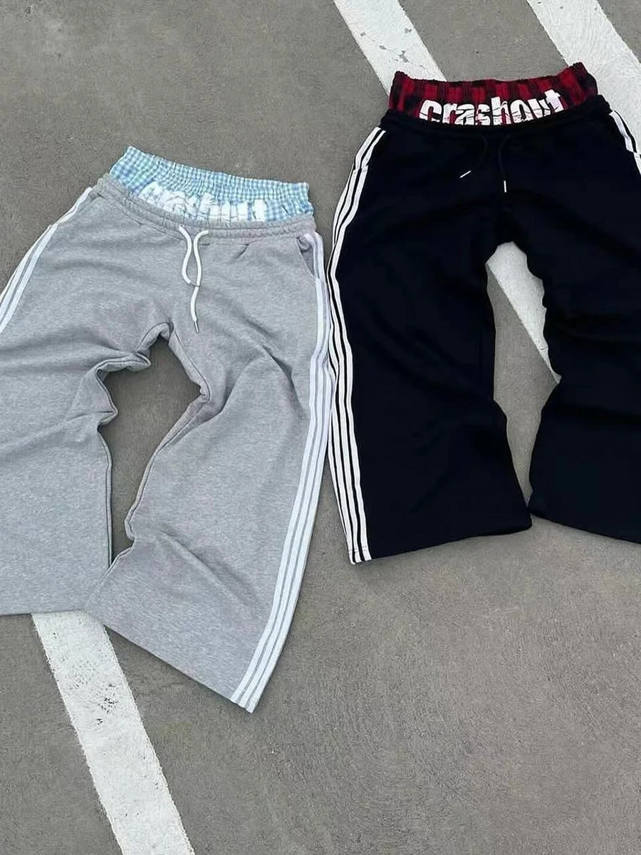 Y2K – pantalon de sport décontracté, style Hip-hop européen et américain, Double taille, mode de rue, personnalité polyvalente