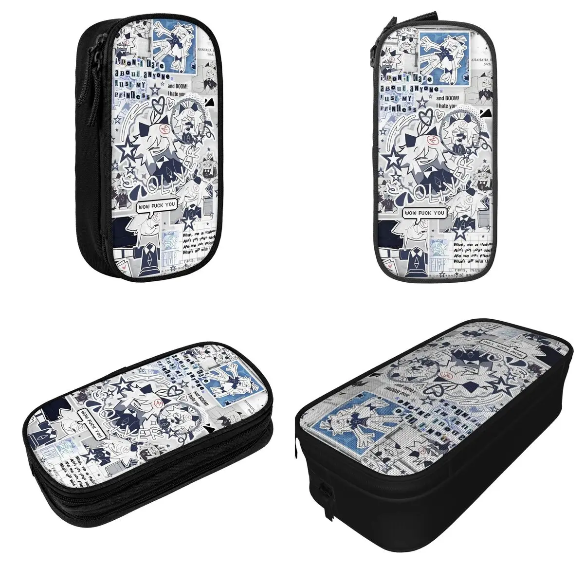Fun Miss Circle Anime Cartoon Pencil Case Fundamental Paper Education Pencil Box Pen Box for Girl Boy Large Storage Bags