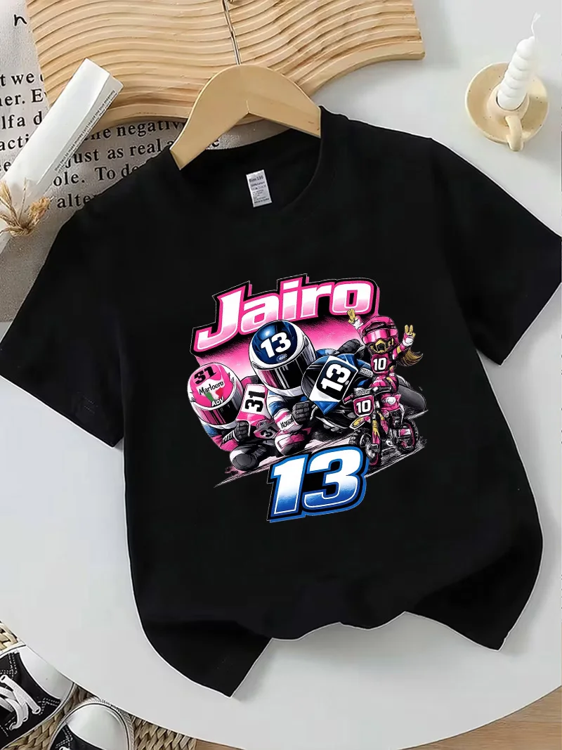

Motogp Motorcycle Racer Jairo's 13-Piece Printed Short-Sleeved T-Shirt.Boys Girls Trendy Casual Fashionable Multi-Purpose Top