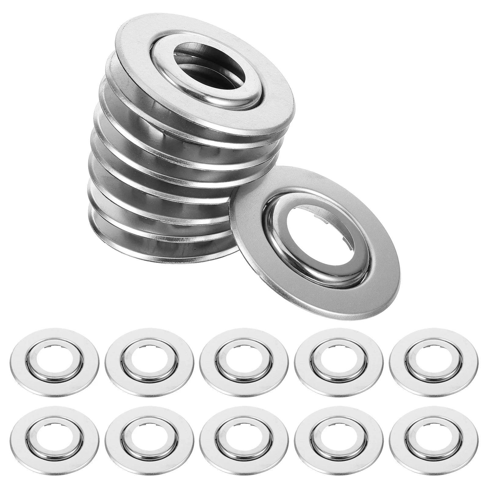 30 قطعة الحريق الرش Escutcheon الدائري الفولاذ المقاوم للصدأ قابل للتعديل التحديثية غطاء مزدوج القرص تقليم الدائري للسكنية التجارية