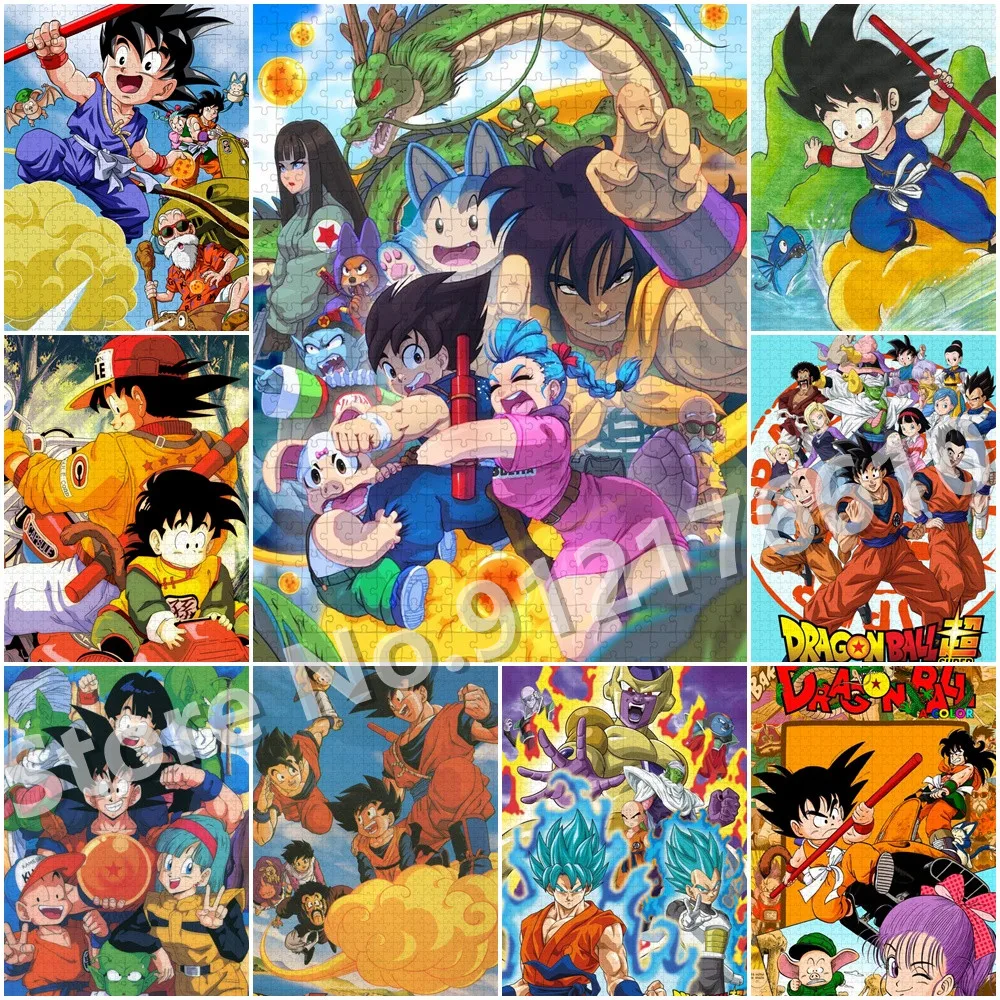 

Diy Cartoon Jigsaw Puzzles Son Goku Saiyan Comic Educational Diy Game Anime Dragon Ball Character Wooden Puzzles for Adults Toys