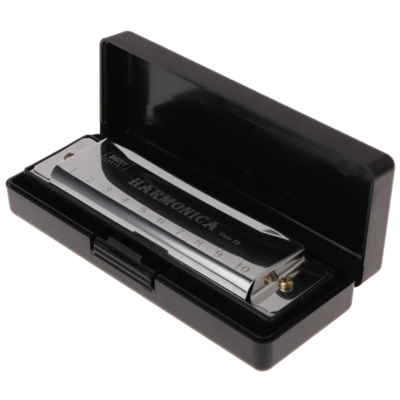 10 Hole C Harmonica Harp Mouth Organ Phosphor Bronze Diatonic Beginner Harmonica With Case Kit For Kids