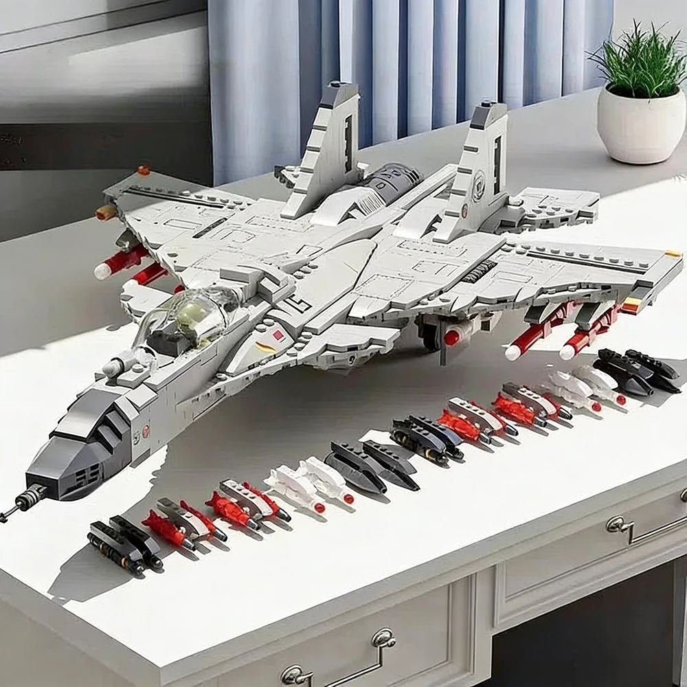

Military Fighter Building Blocks J-15 Flying Shark Aircraft Building blocks Fighter Model Aircraft Toy Boy's Kids Gift