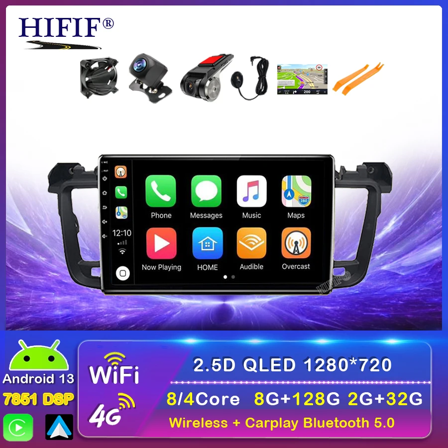 

9 " 6 + 128GB Car Player Multimedia Android 13 For Peugeot 508 2011 2012 2013 2014 2015 2018 Video GPS navigation Auto Wifi BT