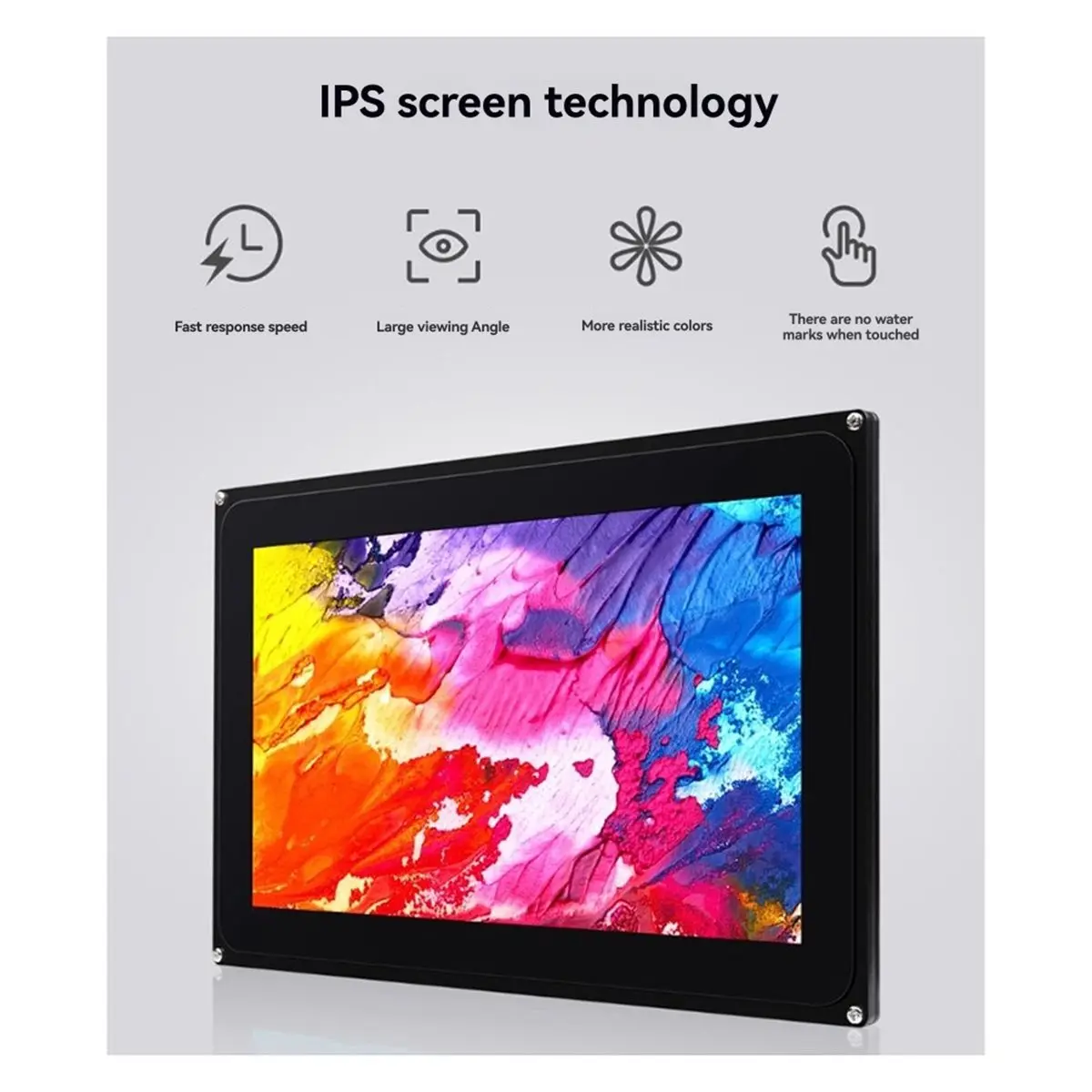 10.1 Inch IPS Capacitive Touch Screen 1024x600 RGB Interface Support 10 Point Touch with LED Backlight