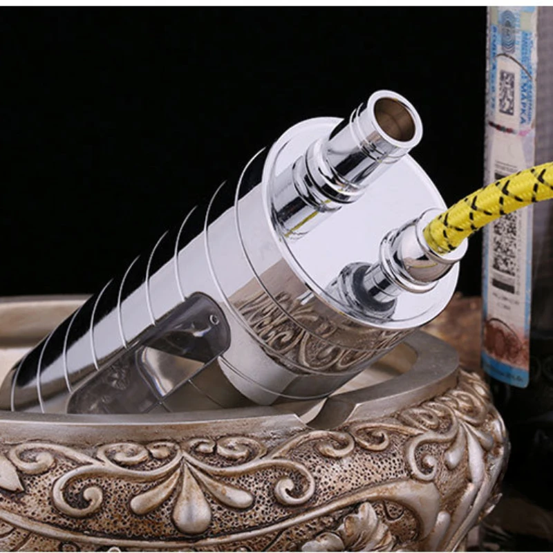 Double Cycle Filter Cigarette Holder Metal Hookah Pipe Smoking Set Gifts for Men Lighters Accessories Household Merchandises