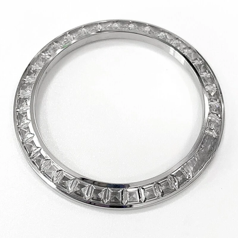 For Watch Accessories, Modified Zircon Bezel, Color-changing Under Ultraviolet Light, Size: 38.5 * 30.4mm